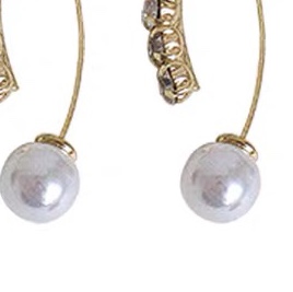 Crochet beaded front and back earrings