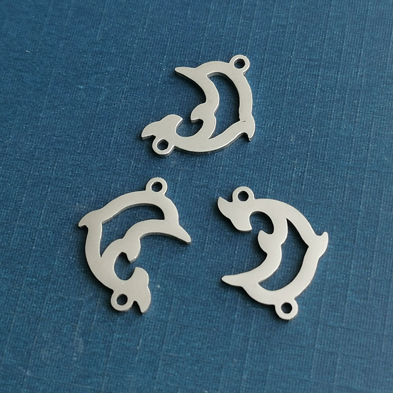 diy stainless steel accessories Europe, America and Korea explosive Dolphin Chaser bracelet necklace earrings pendant