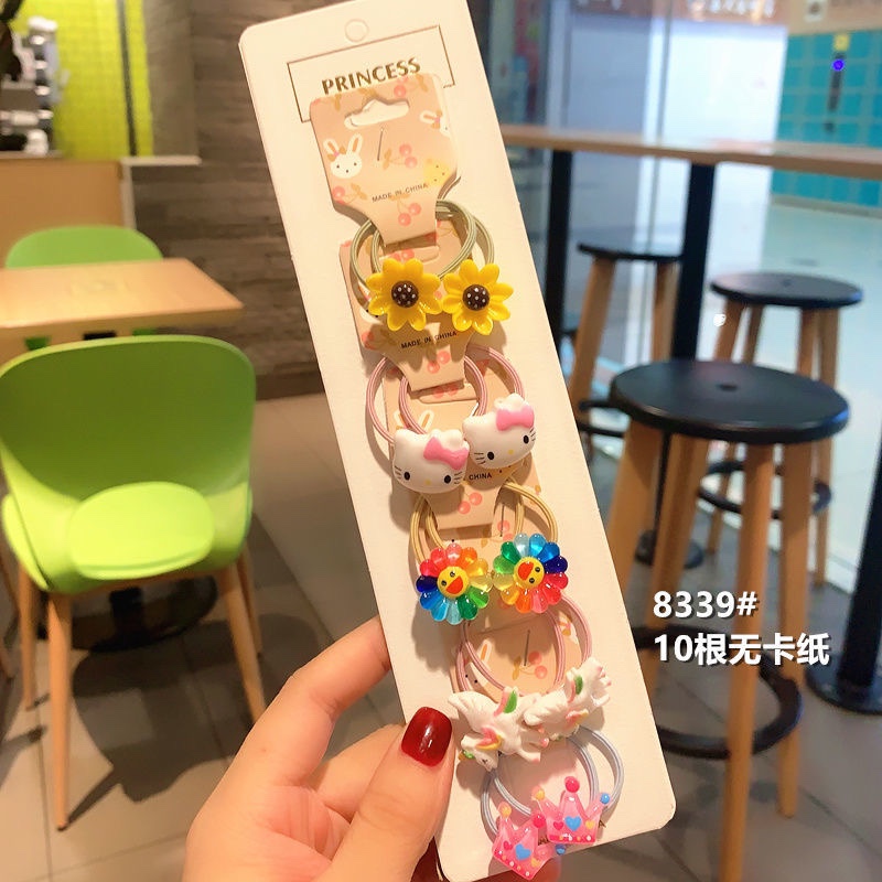 特价款!儿童不伤发宝宝发圈橡皮筋女童小号头绳头花卡通发绳头饰42