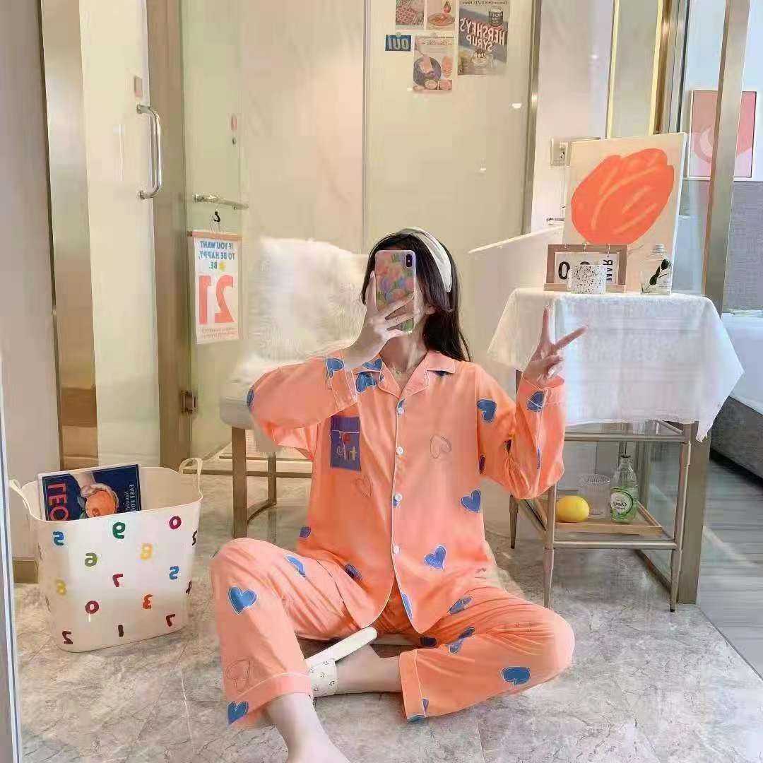 Open Button Back Collar Pajamas Loungewear undefined