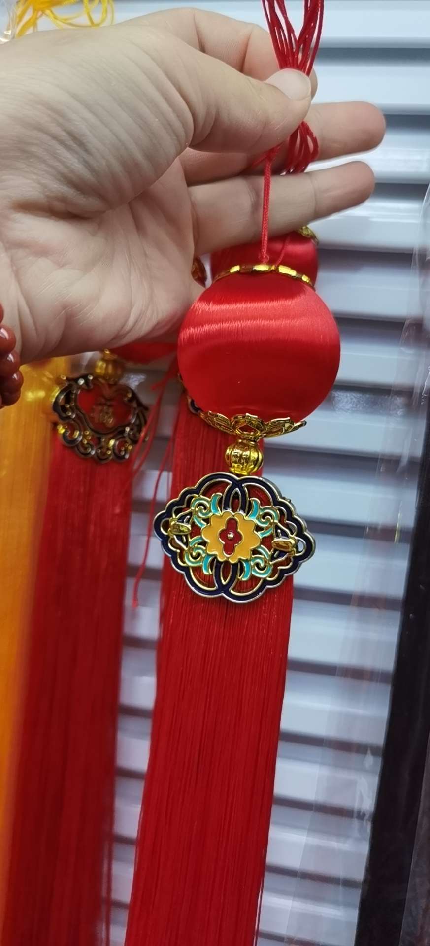 2021 new style factory direct wholesale of raw materials for Chinese knot gifts - mercerized balls and tassels details Picture