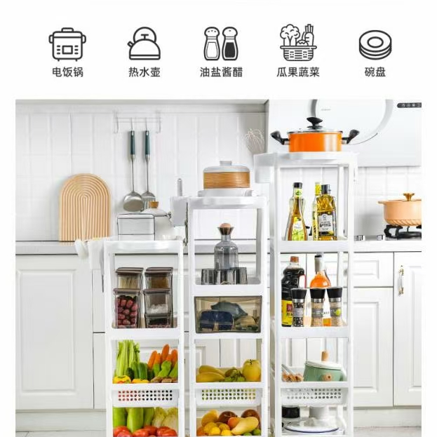 收纳柜子衣服玩具收纳箱抽屉式塑料透明多层零食整理箱储物柜滑轮