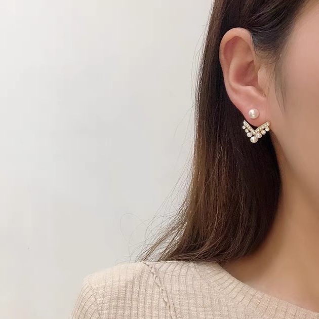 Front and back triangle earrings