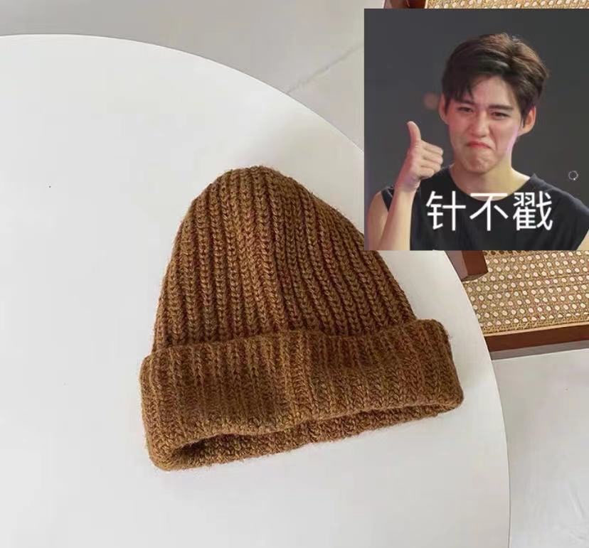Japanese Dui Dui Hat Face Small Autumn And Winter Vintage Woolen Hat Warm Ear Oversize Specification drawing