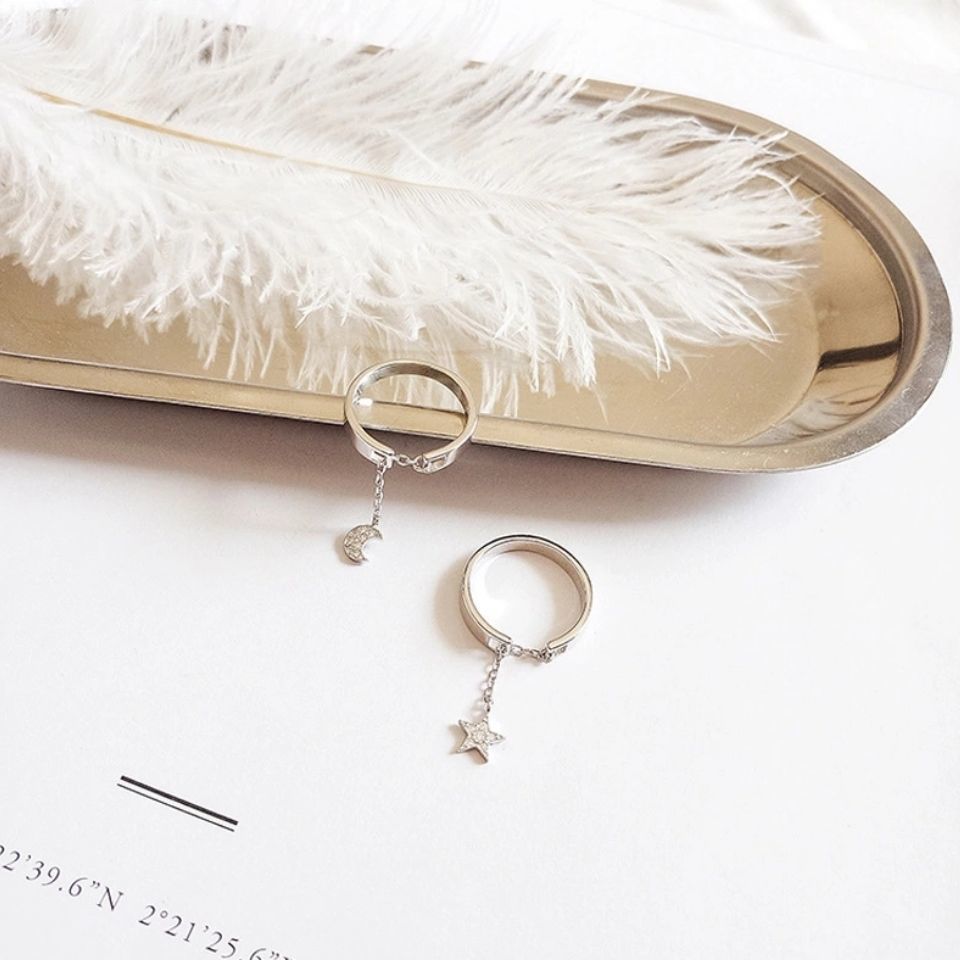 53_ collar de día de flores de lujo con diamantes anillos finos mujeres ins marea temperamento madre beg anillo de dedo índice frío viento simple anillo