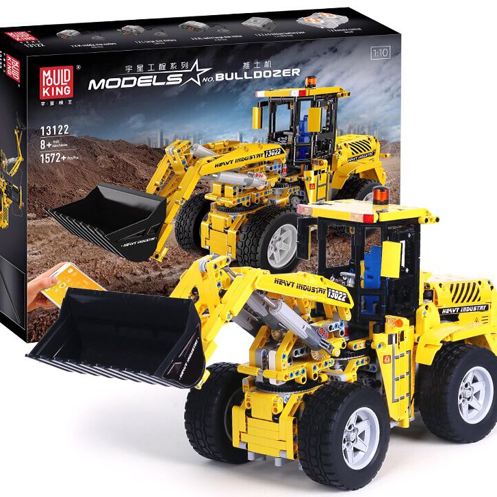 13122 Wheeled wheel load - bulldozer (APP version), 1572PCS