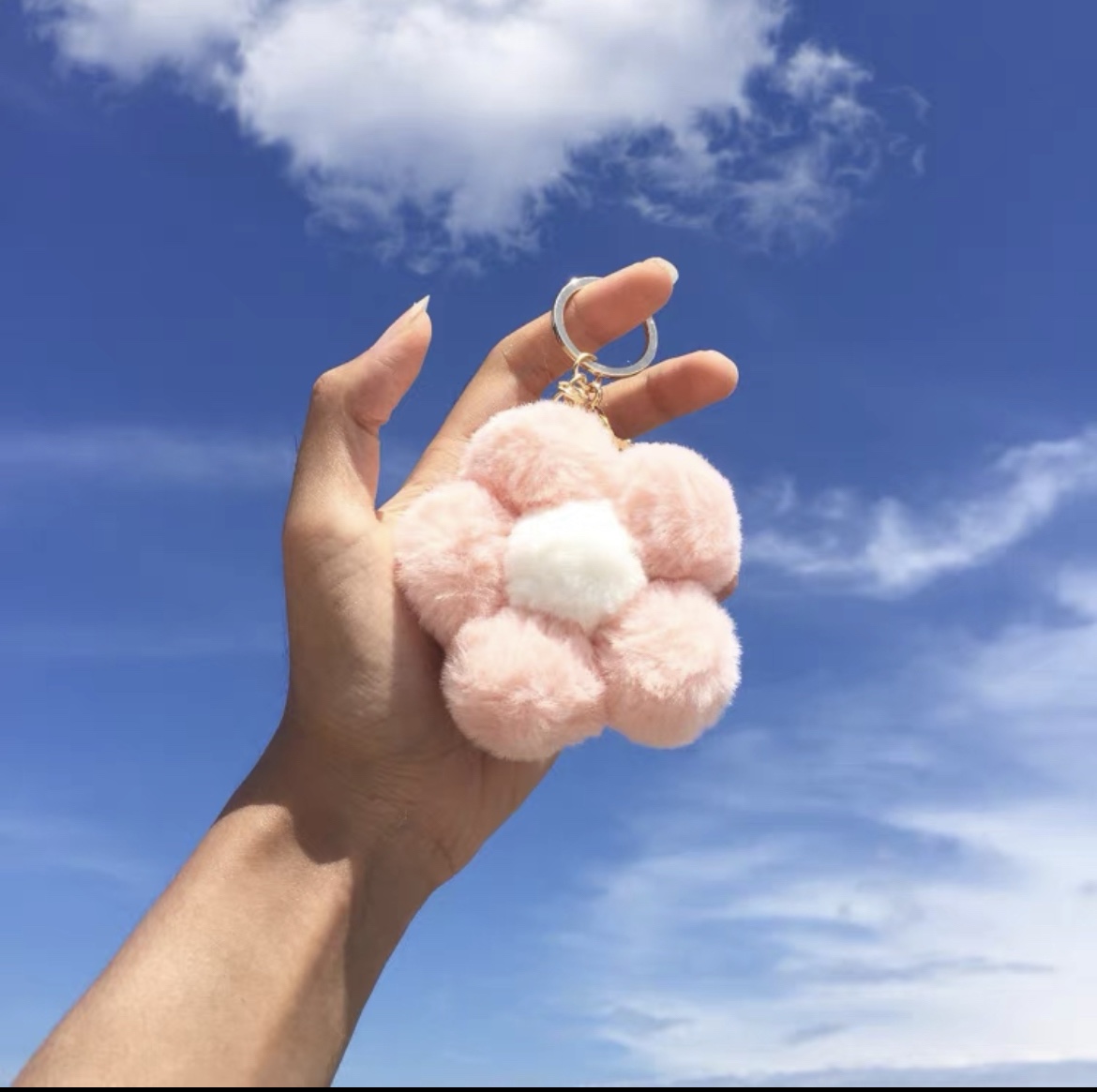 Candy-colored plush new cute little flower book backpack, super cute doll bag, pendant, keychain, mobile phone accessory 4