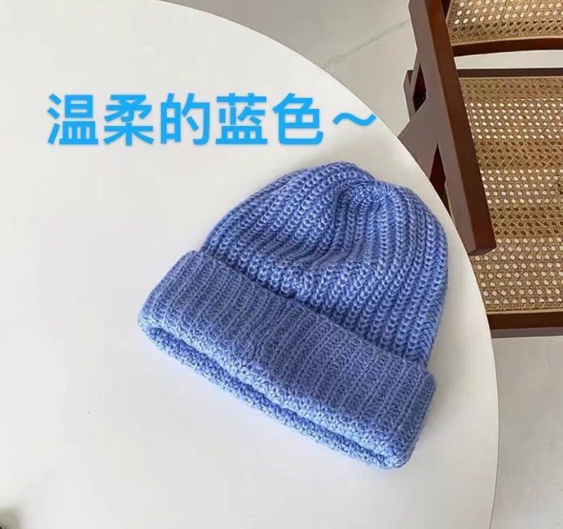 Japanese Dui Dui Hat Face Small Autumn And Winter Vintage Woolen Hat Warm Ear Oversize full figure