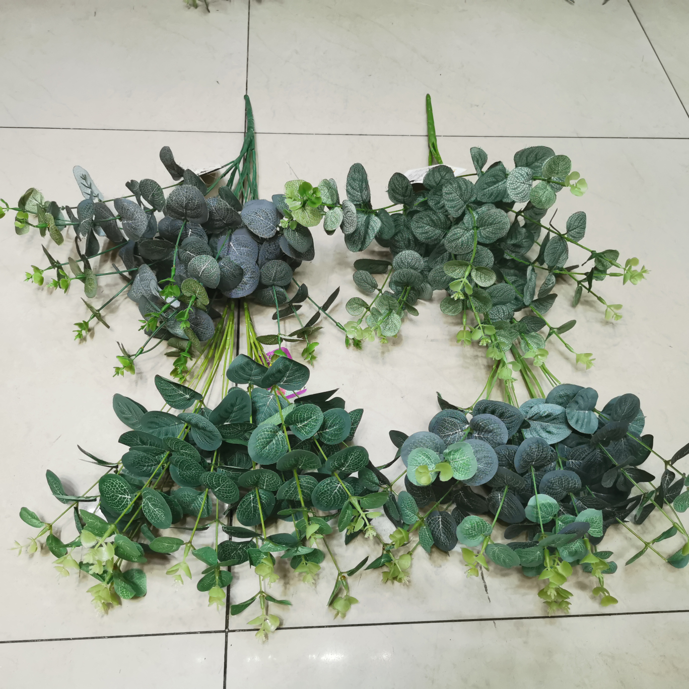 Rattan leaf plant simulation flower fake flower flower flower bonsai Living room Hotel wedding video decoration tree green plant eucalyptus money leaf -5