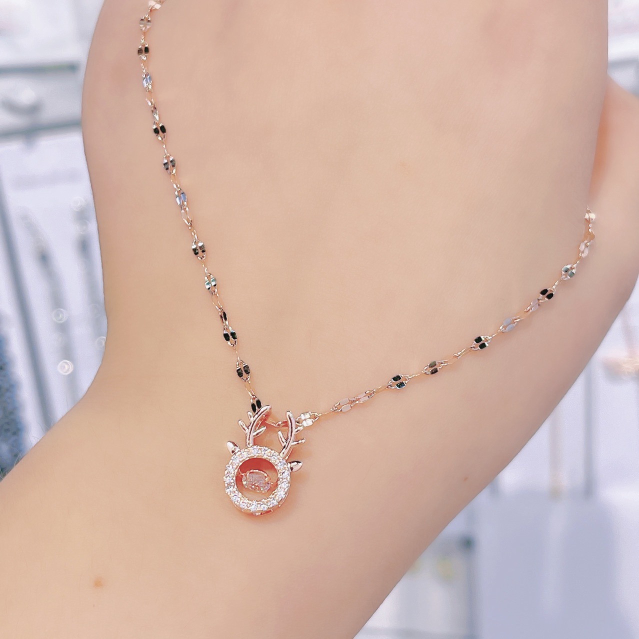 Along the way is your smart deer pendant necklace tiny little elk collarbone necklace