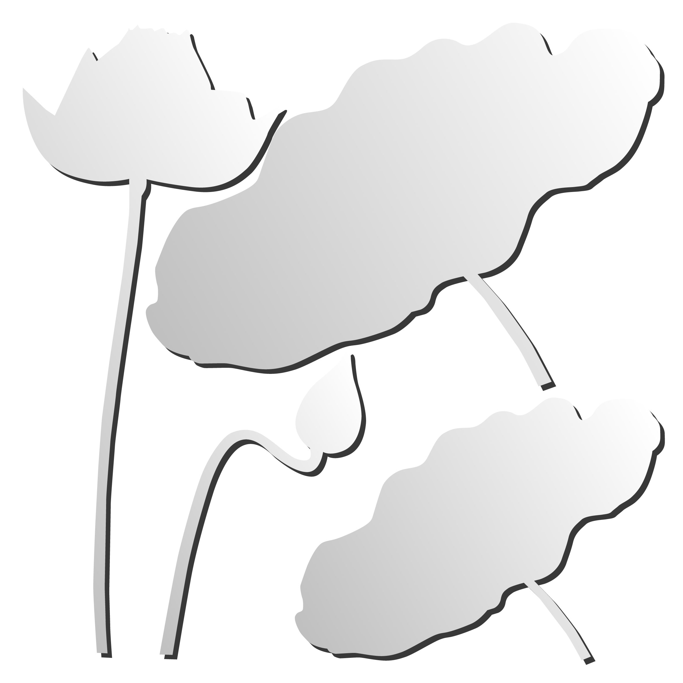 HC镜子装饰贴18荷叶创意墙贴背景墙装饰贴镜面贴亚克力墙贴