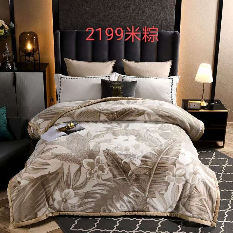 2021 new high-end export trade European and American noble blanket, double-layer Raschel Gai blanket, thickened winter gift blanket for two people detail image 6