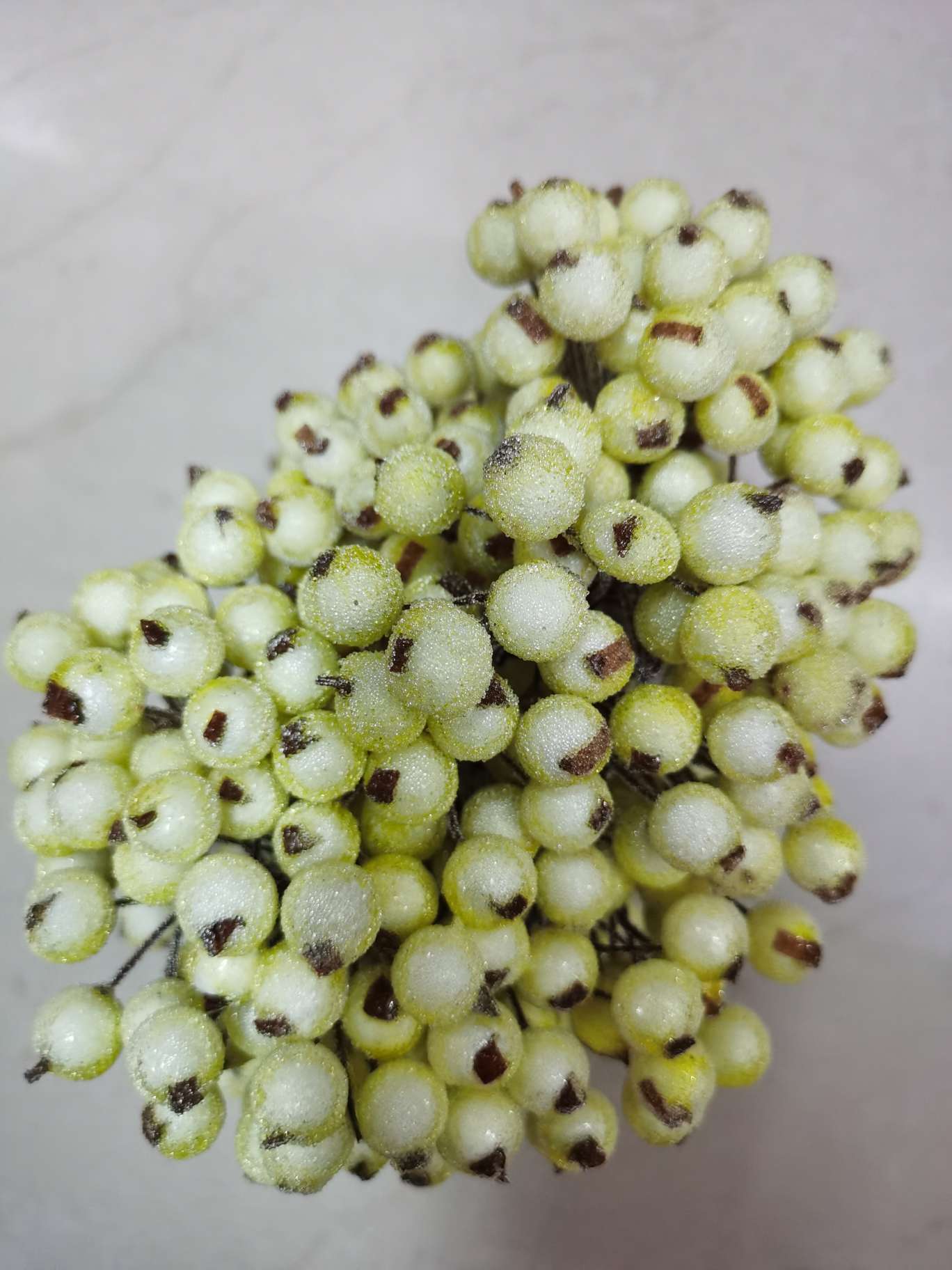 Glass fruit milk white Christmas foam fruit DIY fruit foam flower arrangement fruit details Picture