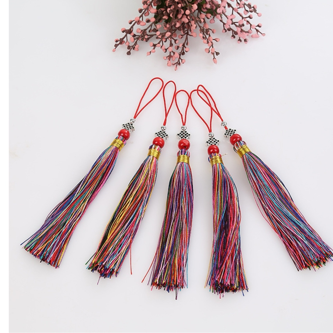 2021 new style factory direct wholesale of Chinese knot gift raw materials - seven-color tassels