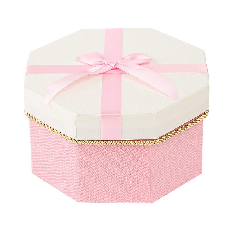 Creative octagonal gift box, wedding souvenir gift box, octagonal gift box, lipstick cup, gift packaging box, three-piece set Item Picture