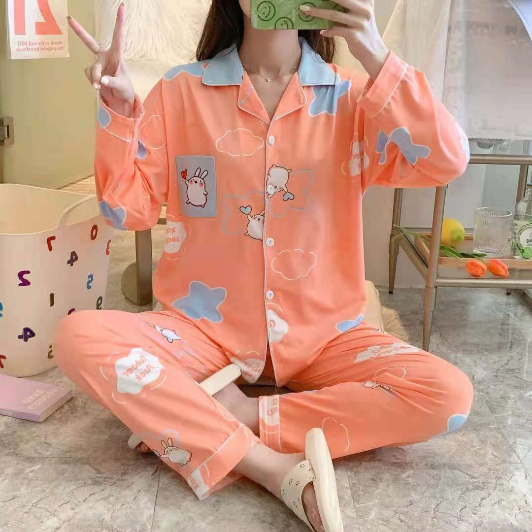 Open Button Back Collar Pajamas Loungewear details Picture