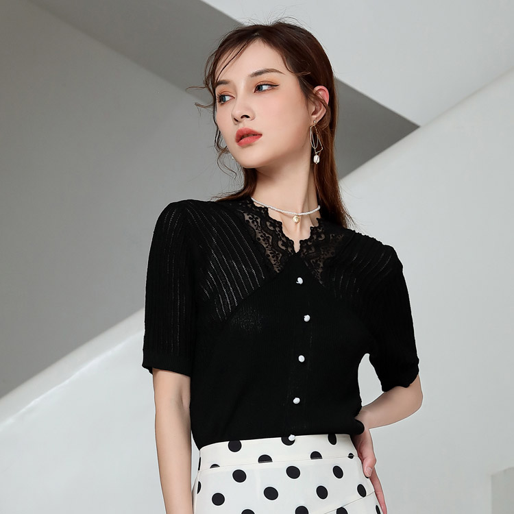 Jimmy Seio's new summer 2021 knitted cardigan for women is a loose and slimming top with a French petite Chanel style Item Picture