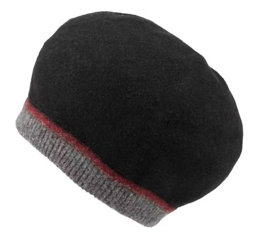 Japanese Autumn And Winter Beret Korean Version Gentle Warm Not Easy To Lose Big Head Circumference details Picture