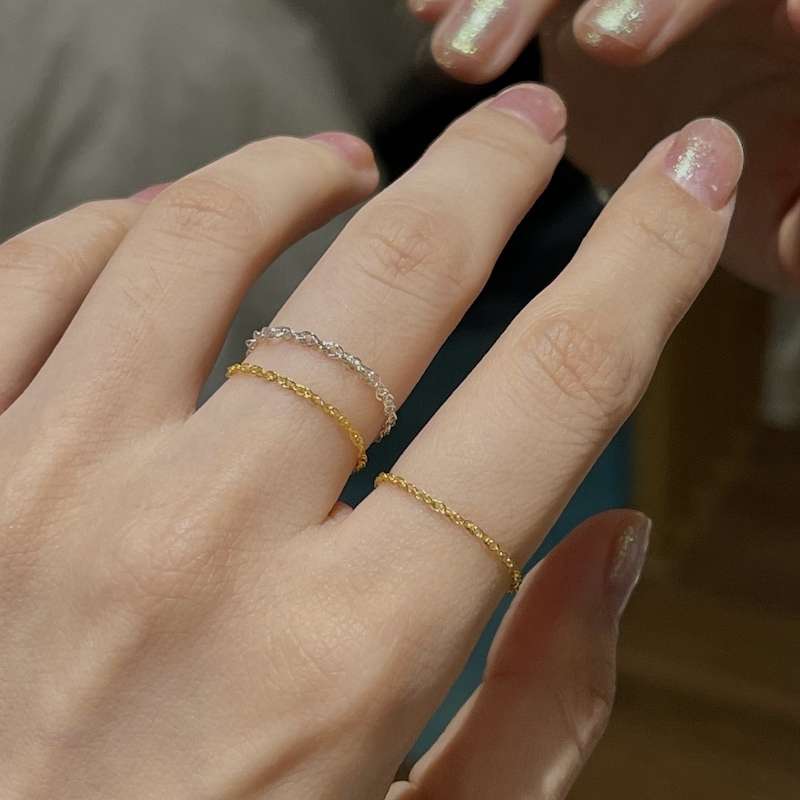 Lace-like, American-made ultra-fine water wave chain ring, soft ring, not easy to fade, versatile and personalized Application Scenario