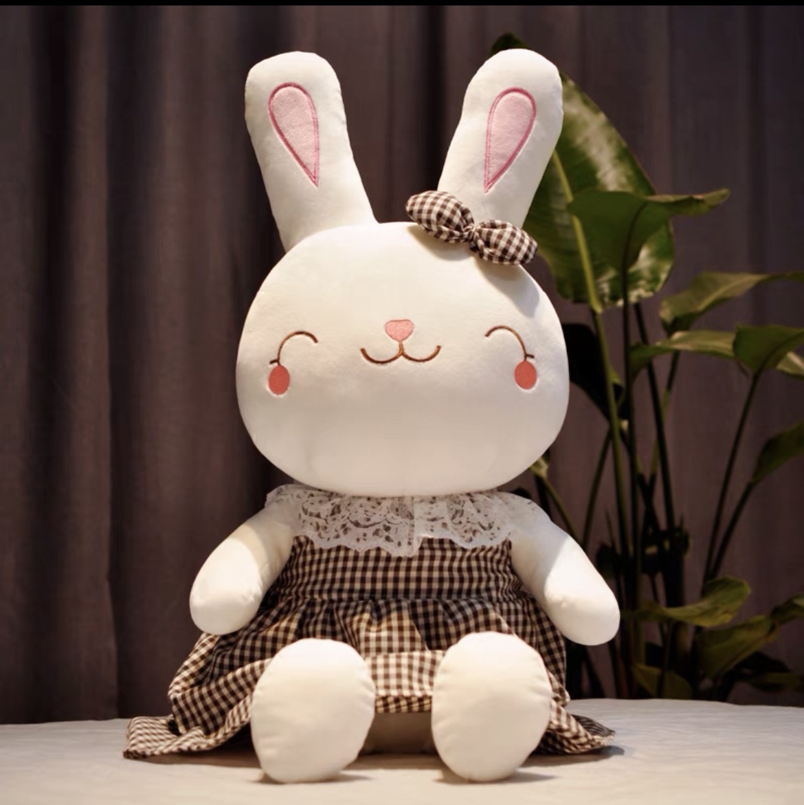Cute bunny doll children female large Rag Doll child sleeping pillow doll baby soothing plush toy 100