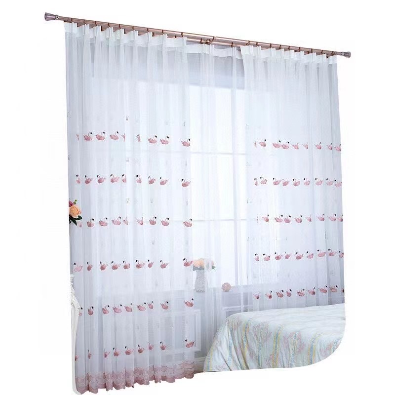 New swan-embroidered gauze window screens for living rooms and bedrooms Specification image