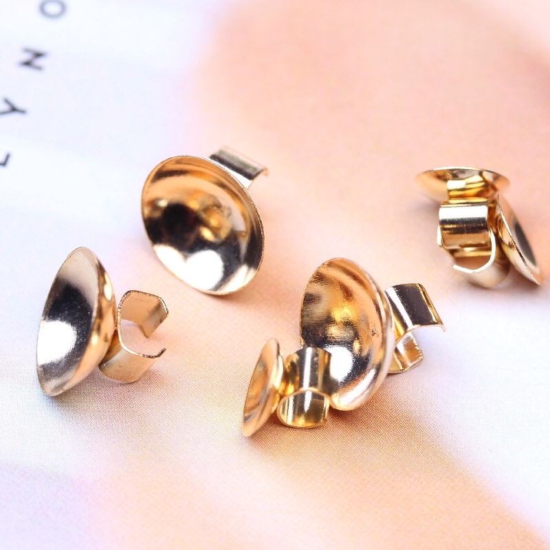 DIY jewelry accessories, welding rings, welding C-shaped pendants, and flat-bottomed pearl trays can be pasted. 1000 pieces per pack. Factory wholesale. Size, color. Order inquiry