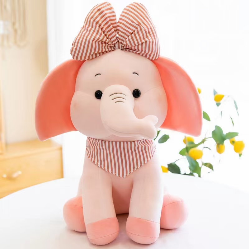 Dreamy plush toy big bow tie elephant 45 cm cute plush pillow plush toy detail image 1