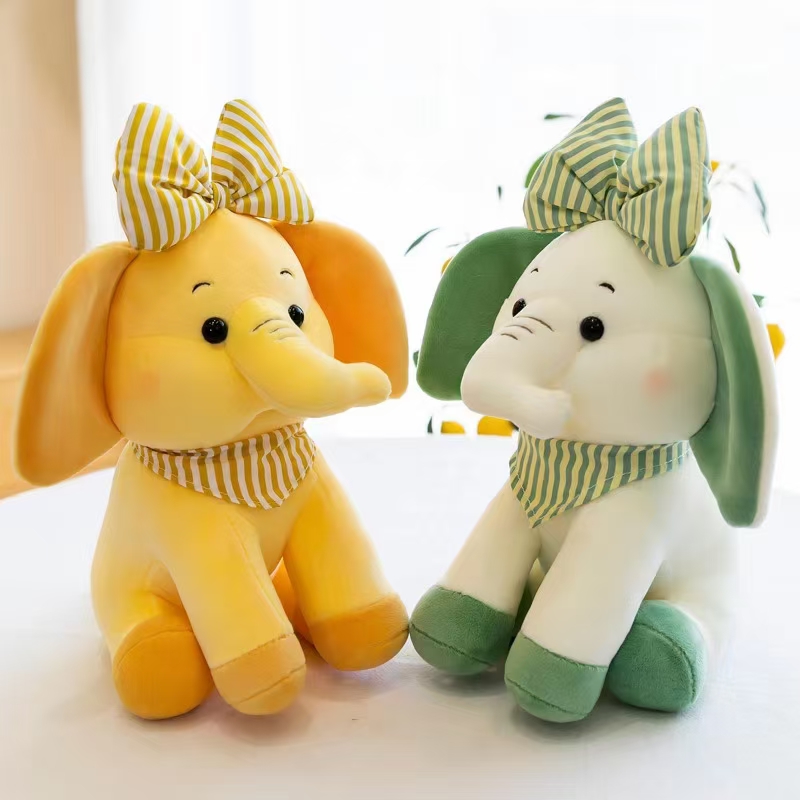 Dreamy plush toy big bow tie elephant 45 cm cute plush pillow plush toy detail image 2