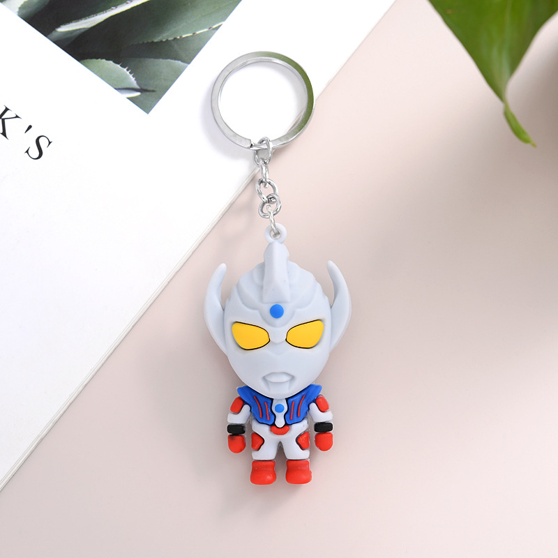 FLY678 new Ultraman cartoon key chain Deca car key chain pendant cartoon character pendant manufacturers straight batch