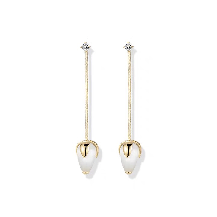 Opal tassel earrings