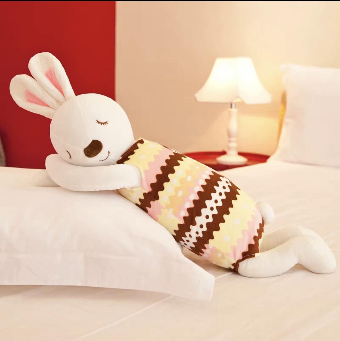 Soothing rabbit doll Plush toy Rabbit doll doll Cute children baby throw pillow girl Male 67