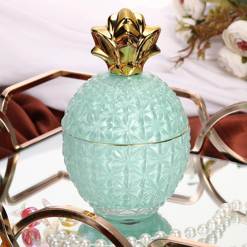 Pineapple candy tin with lid