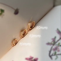 Small delicate earring with diamond small ring earring stud ins cold personality earring Simple zircon circle earrings