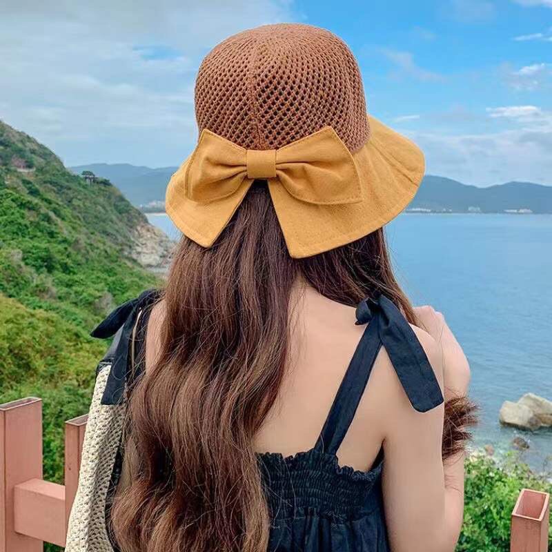 Red Wave Hat Industry Straw Hat Big Brim Visor Hat Fashion Trend Casual Hat 002
