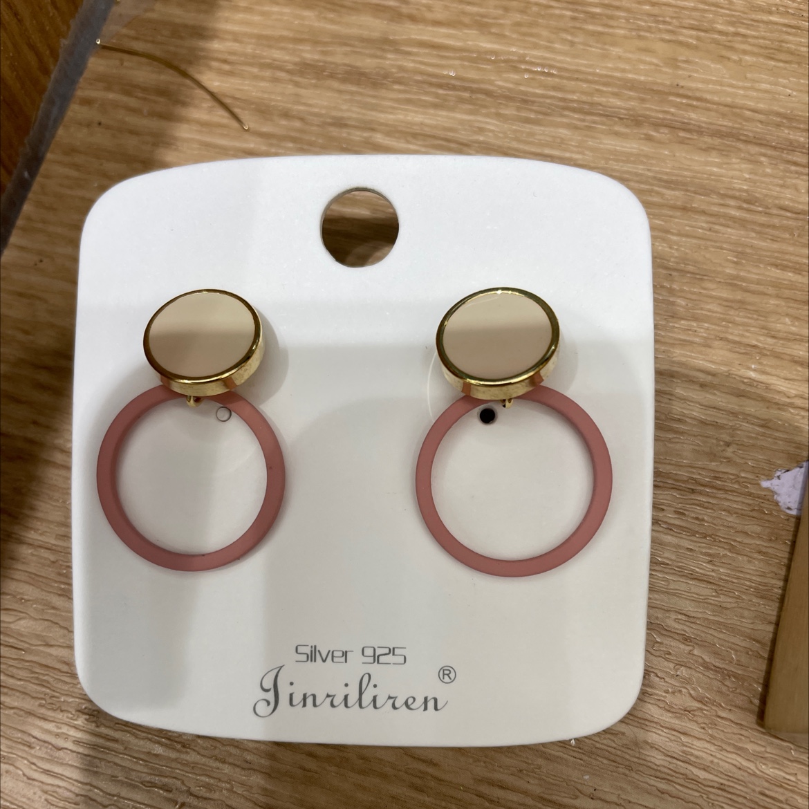 Today's beauty Korean earrings fashion generous geometric graphics pink series products recommended