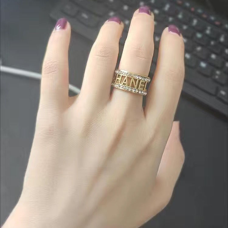 11 - High-end sparkling diamond open ring, a trendy and niche design for women on Instagram. Adjustable ring, a cold and unique index finger ring detail image 1