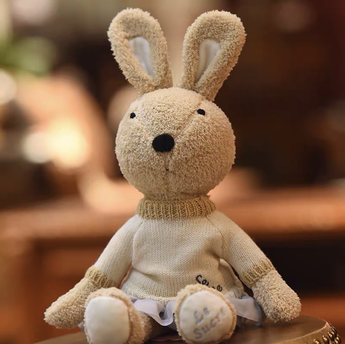 Cute bunny doll plush toy Bunny doll baby soothing doll couple Bunny girl birthday gift 42