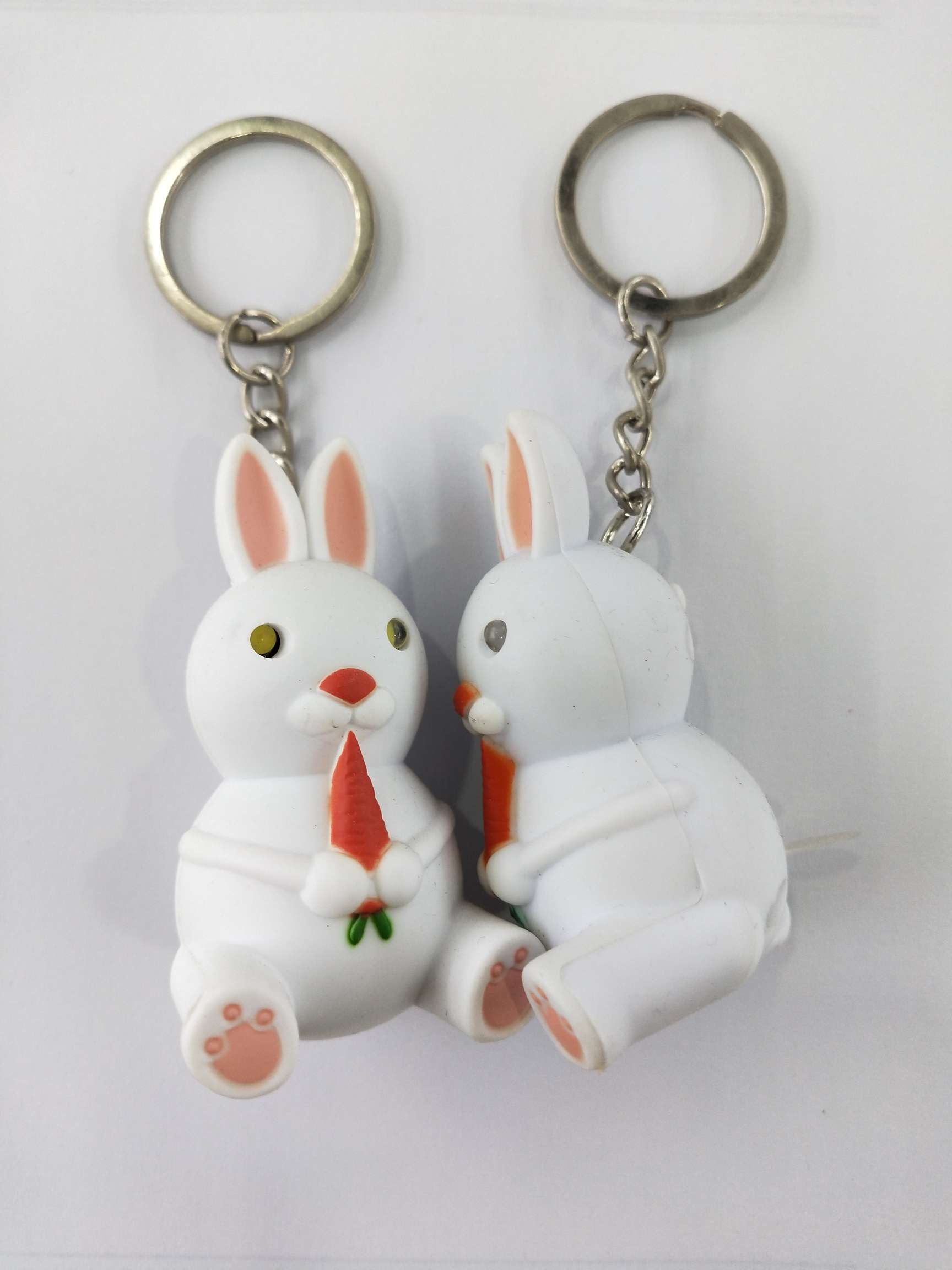 Wholesale of Jianqing No. 1 Rabbit LED Light-emitting and sound-producing Keychain Pendant Accessories 01 details Picture