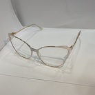 眼镜女款金属白色 多色可选Female glasses metallic white multicolor option