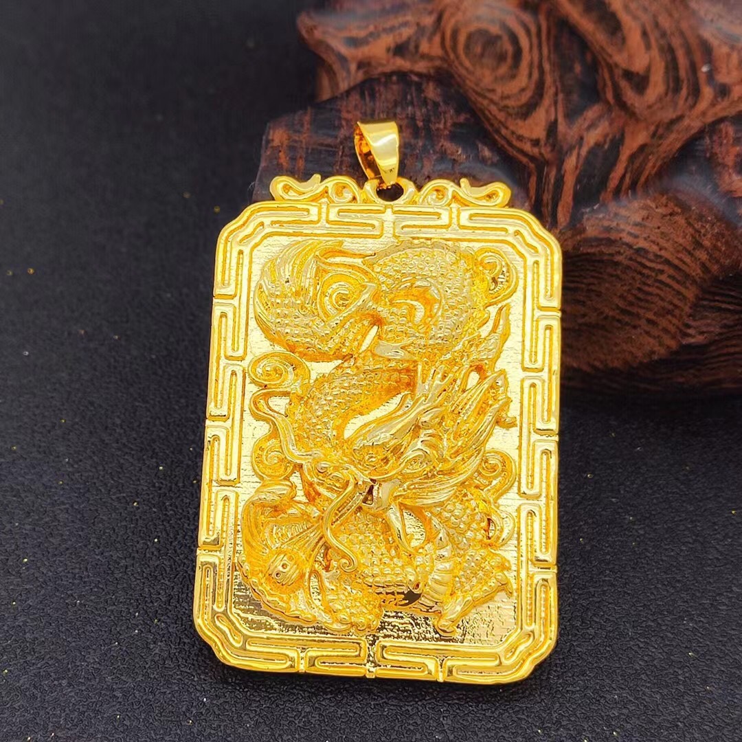 Square dragon pendant, exquisite carving exquisite, men's first choice