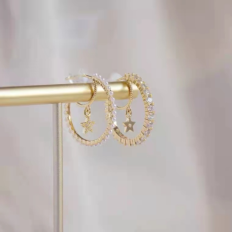 Ear buckle five-star earrings details Picture