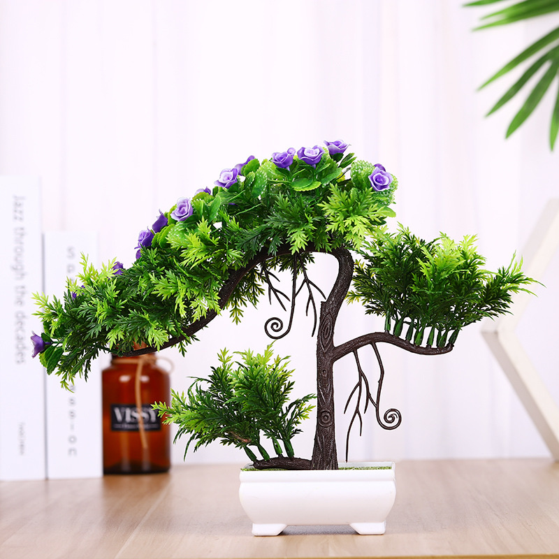 迎客松盆景2021中东新款厂家直销白底实物图