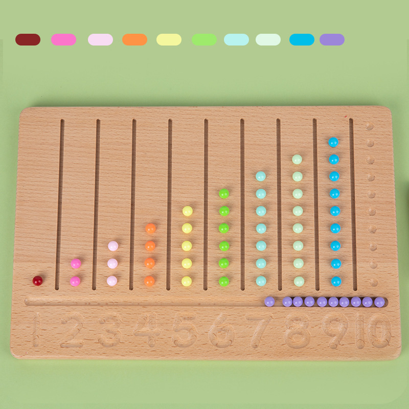Yiwu Quality Montessori Early Education, Counting Teaching, Counting Board, Children's Intelligence Reading, number Description, pen Control Training Board, toy wholesale c1-1504 Specification image