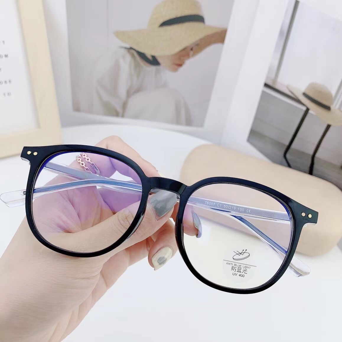 防蓝光辐射眼镜女韩版潮电脑平面镜可配近视护目眼睛框平光网红款