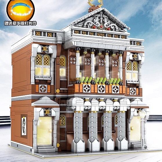 16032 Small Town Concert Hall (complimentary full set of lights), 2875PCS