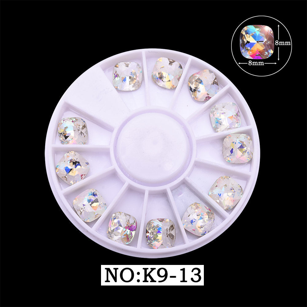 Nail art accessories: Irregular-shaped diamond flat-bottom mixed set, popular online bestseller AB color champagne color super shiny water diamond Japanese nail art 455 Application Scenario