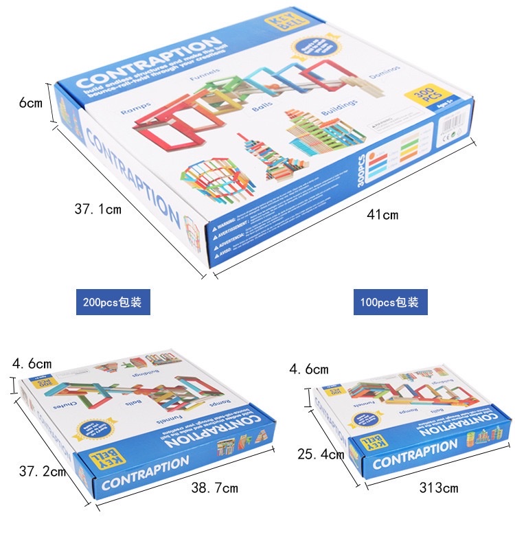 Yiwu Good goods children 's wooden building rods, pure wood strips, wood chips, building blocks, tower 1-3-6, intellectual toys for 1 year old, educational toys for early learning, 100 pieces pic 8