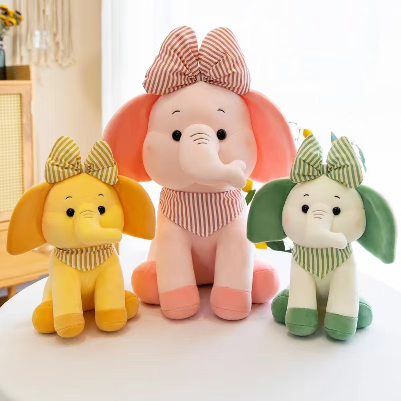 Dreamy plush toy big bow tie elephant 45 cm cute plush pillow plush toy