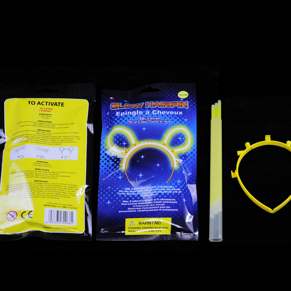 派对发光产品荧光发卡