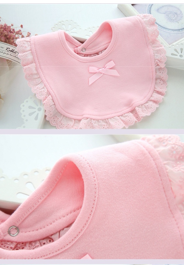 Double Drool Mesh Lace Pressed Princess Bib Item Picture